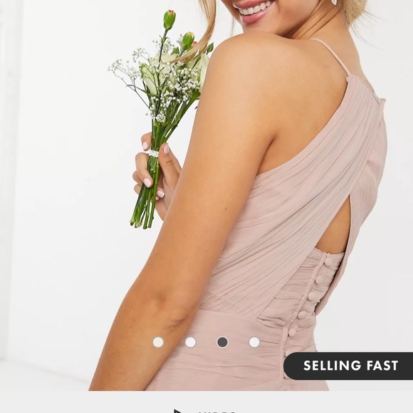 ASOS design pinny bridesmaid maxi dress NWT size 6 - Picture 3 of 16